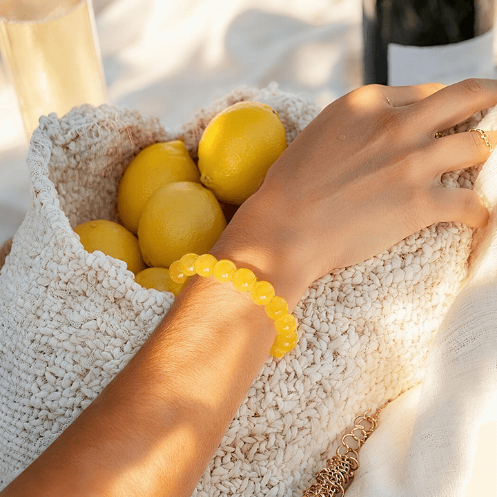 Gelang Manjushri Kebijaksanaan Bersinar & Pertumbuhan Akademik Akik Kuning