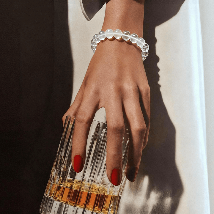 Gelang Mahasthamaprapta Kekuatan & Kejernihan Chalcedony Putih