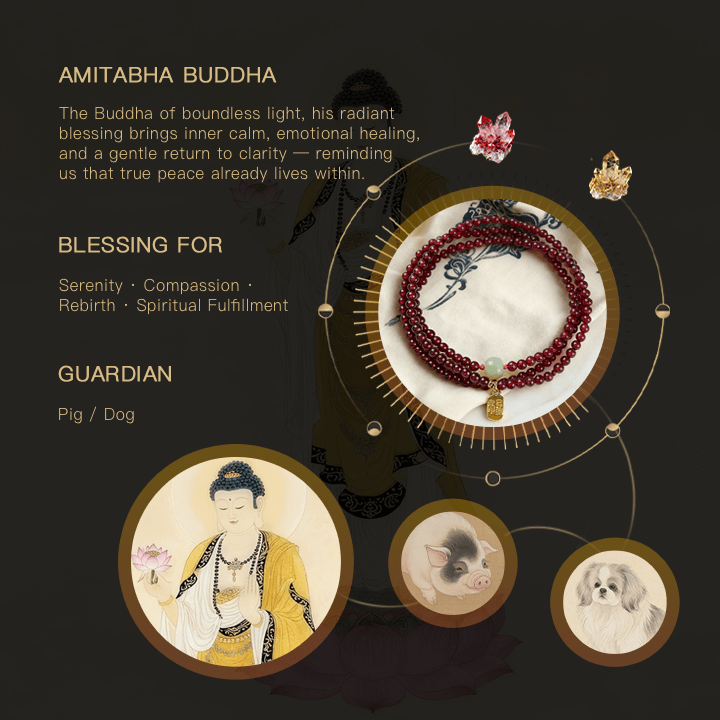 Gelang Amitābha Kedamaian & Kejernihan Akik