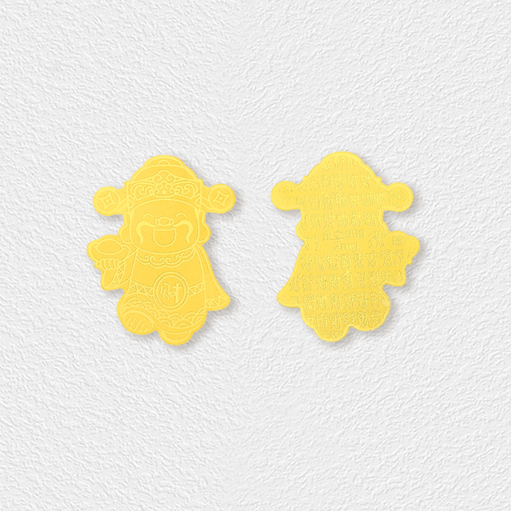 Stiker Jimat Foil Emas untuk Kekayaan, Perlindungan & Keberuntungan