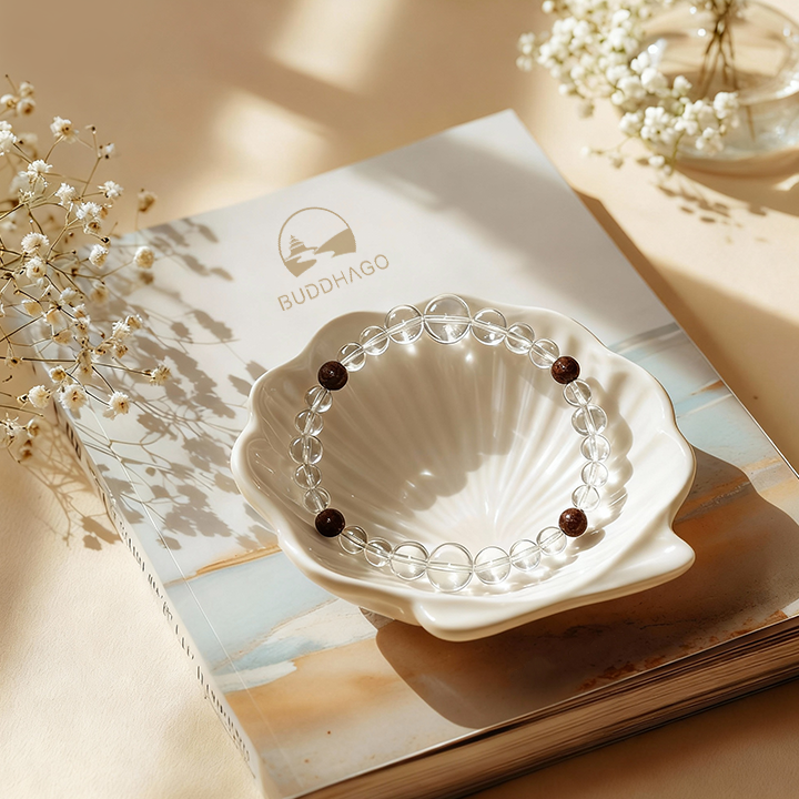 Gelang Aroma Kristal Putih Avalokite Ketentraman & Perlindungan